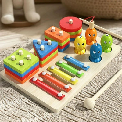 Juego Montessori 3 en 1 de Madera