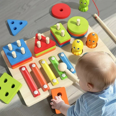 Juego Montessori 3 en 1 de Madera