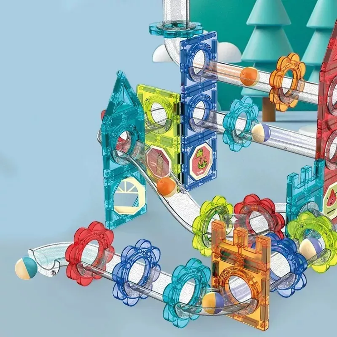 Set De Construcción Magnético Imán 74 Piezas Magnetic