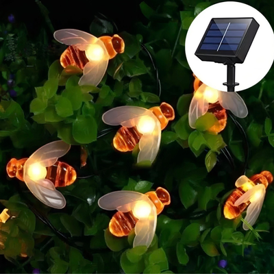 Guirnalda Solar Abeja Luz 30 Led