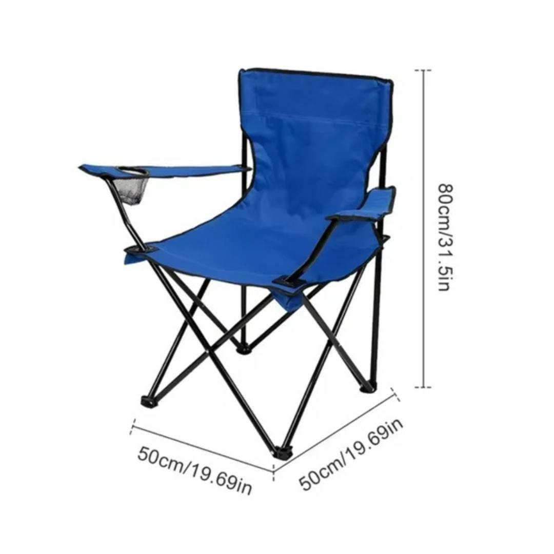 Silla Camping Plegable con Porta Vaso
