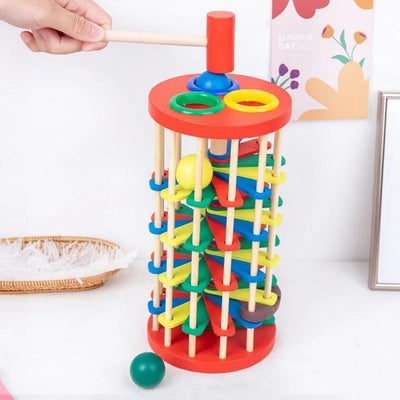 Set de Martillo de Madera con 3 Pelotas